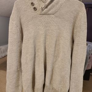 Mens Medium Shawl Collar Sweater